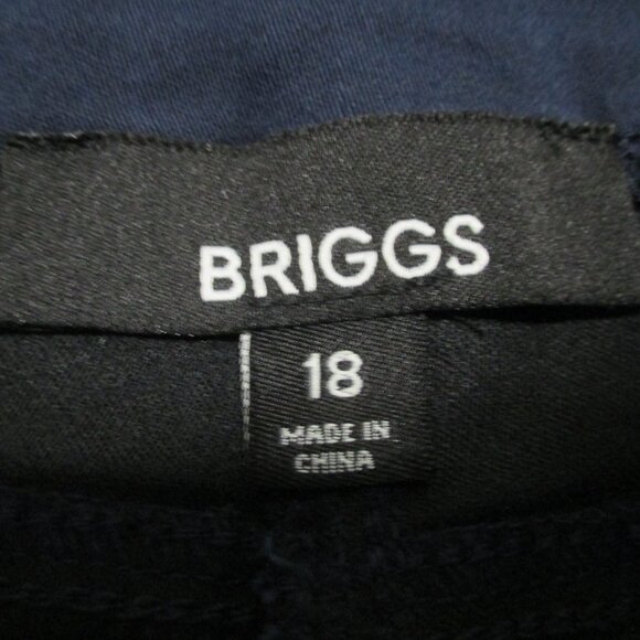 Briggs NEW capris wide legs navy blue pull on & stretchy with pockets size 18 - Picture 3 of 7